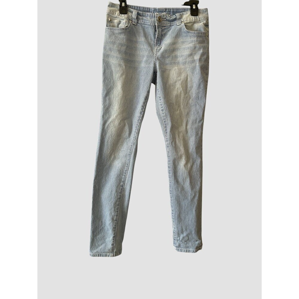 Inc Denim Striped Skinny Jeans Women’s Size 4 Light Wash